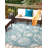 Contemporary Aviesel Area Rug Aqua Color-2050337816