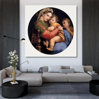 Astoria Grand Raphael Gallery Wrapped Canvas Art Titled: Madonna della seggiola