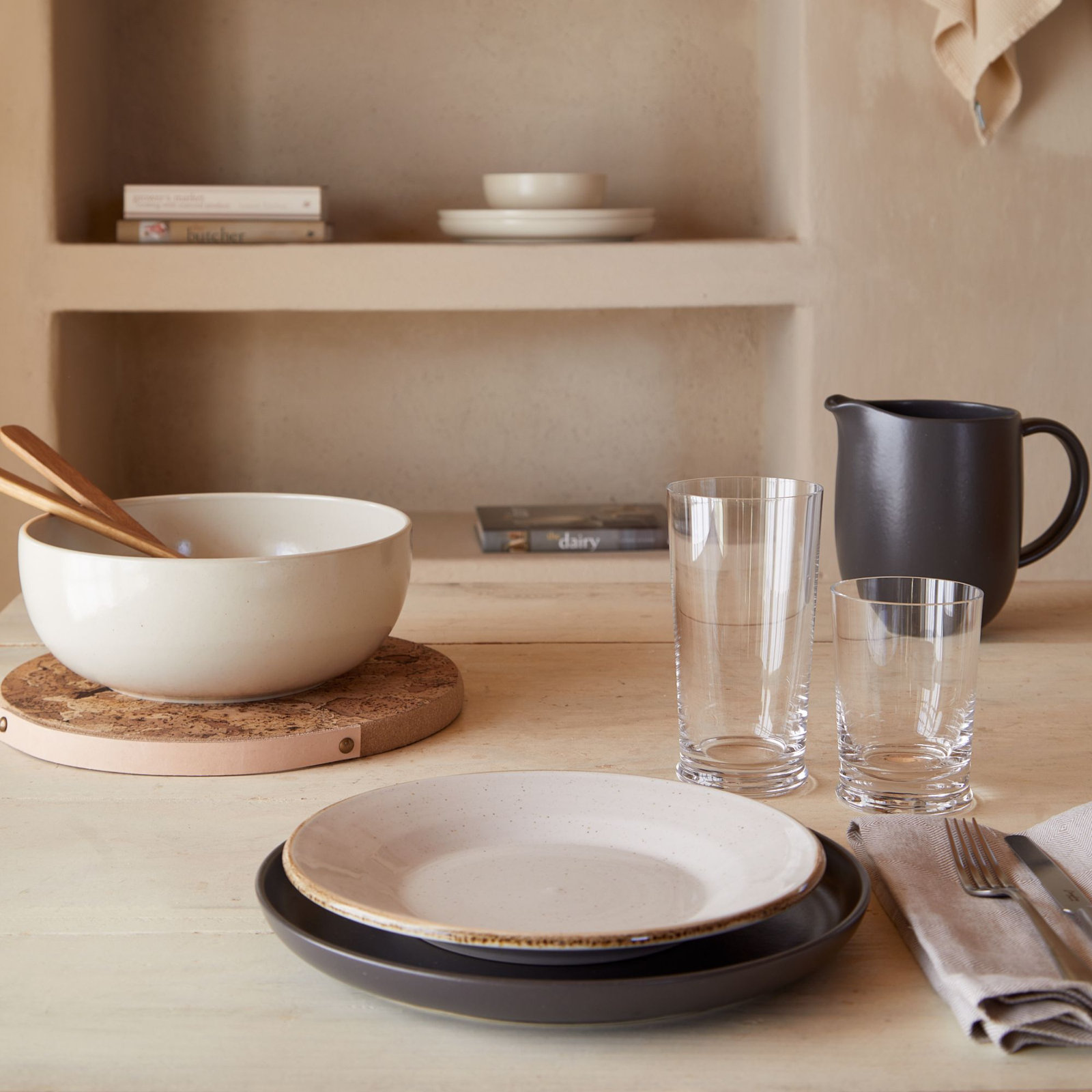 Eivissa Reversible Napkin, Latte