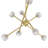 Virnit 8-Light Gold Sputnik Chandelier with Faceted Glass Shades