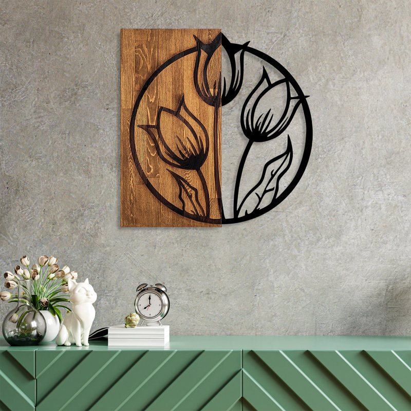 Accessoire mural décoratif en bois