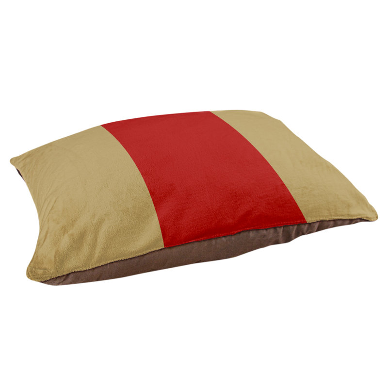 Oreiller Syracuse, Grand (l 40 po x P 30 po x H 6,5 po), Doré / rouge