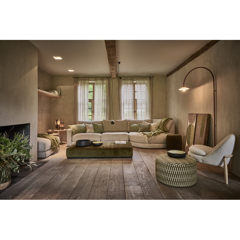 Alpha Green Borders Linen Cushion