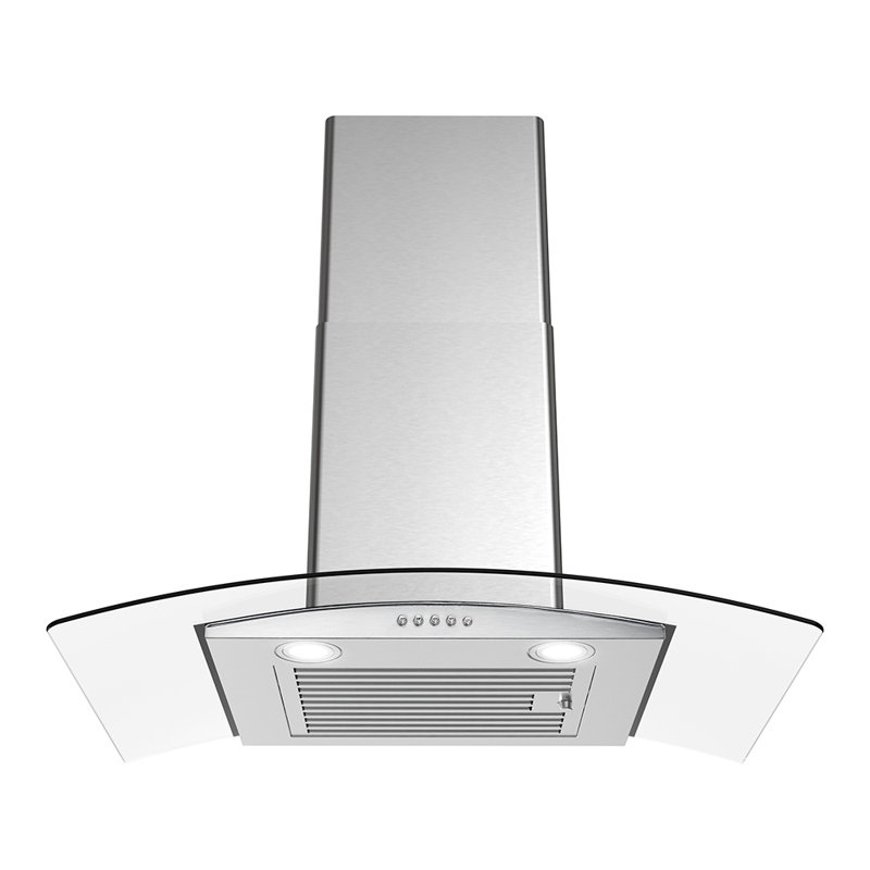 Streamline Rubiani 30" 220 Cubic Feet Per Minute Convertible Wall Mount Range Hood with Baffle Filter and Light Included