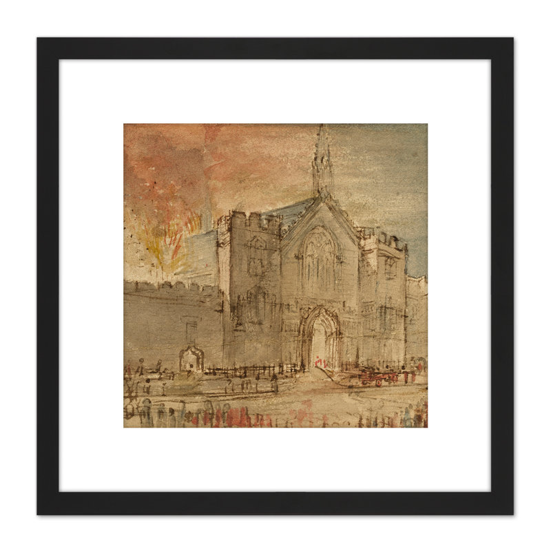 Constable The Houses Of Parliament On Fire 1834 by John Constable - Single Picture Frame Painting