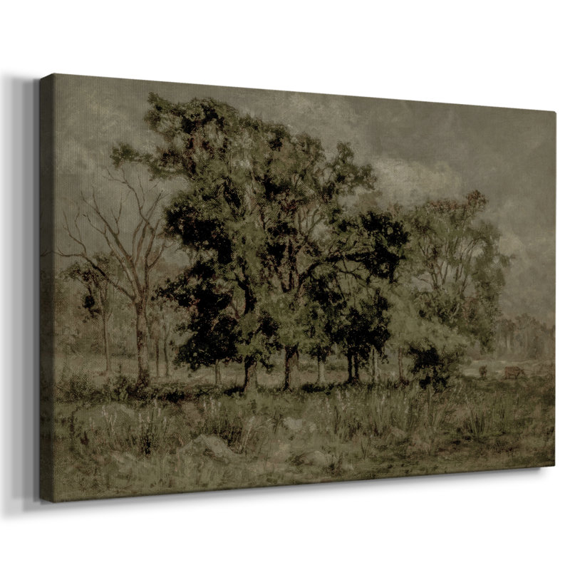 Paysage rétro - DCCCII, H 41 po x l 61 po x P 1,5 po, Toile tendue