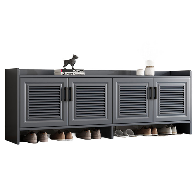 27 Pair Shoe Storage Cabinet, Gray