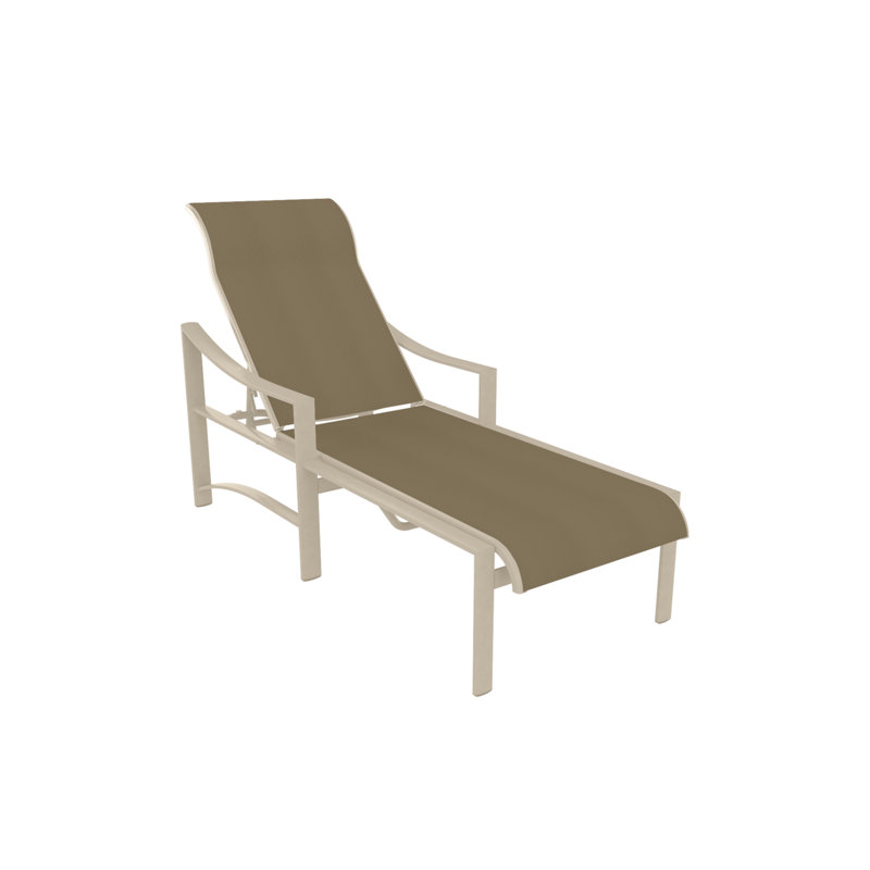 Kenzo Outdoor Metal Chaise Lounge, Gold Coast, Sonora