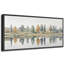 Tranquil Lakeside Landscape with Autumn Trees and Mirror Reflection - Large, impression encadrée sur toile encadrée dans la chambre principale-1872195710-1872195711