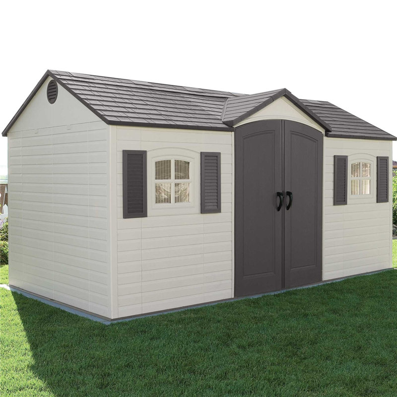 Breashears 5 ft. W x 6 ft. D Plastic Metal Sliplap Steep Slope Garden Shed