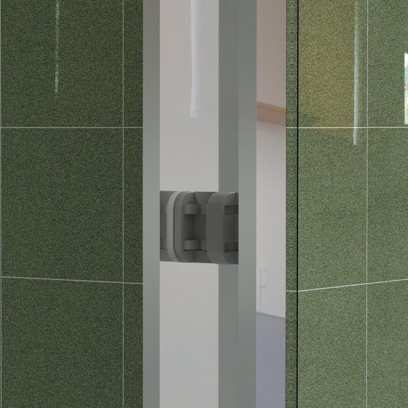 Porte de douche coulissante double à cadre en aluminium 56-60 "x70"