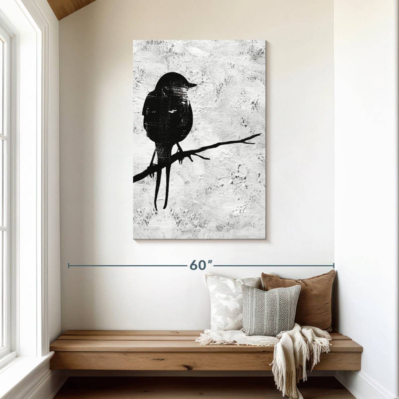 Silhouette d'oiseau de nuit Brampt I, H 45 po x l 30 po