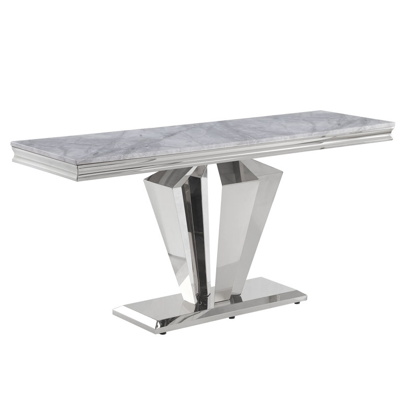 Zerriah 63'' Console Table, Silver