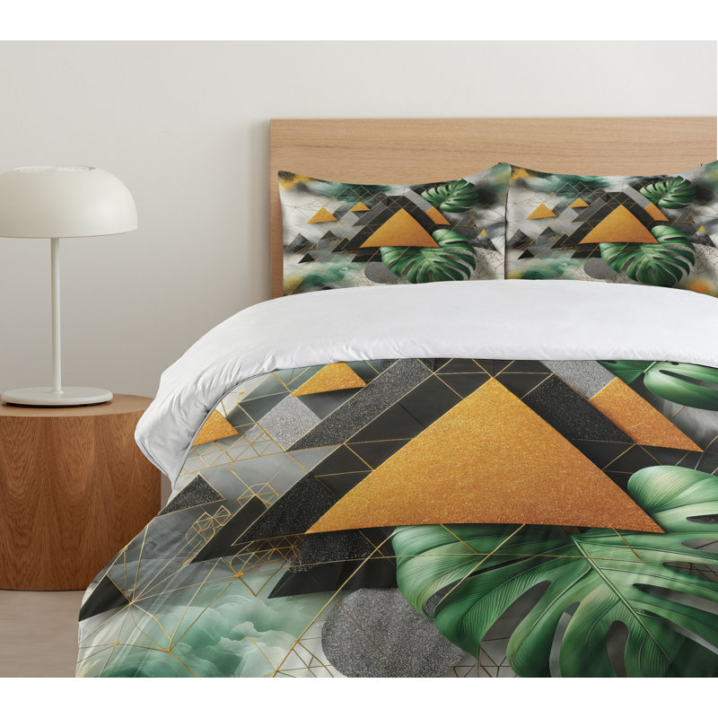 Monstera Duvet Cover, Queen Duvet Cover + 2 Standard Shams