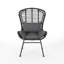 Chaises longues modernes en rotin tissé à haut dossier avec coussins Modern-1083574976
