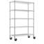 Étagère de rangement en acier à 6 niveaux avec roulettes, support en acier pour la maison, la cuisine, le bureau et le garage