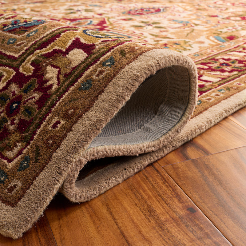 Tapis oriental en laine touffeté à la main Alg, Rectangle 9 pi 6 po x 13 pi 6 po