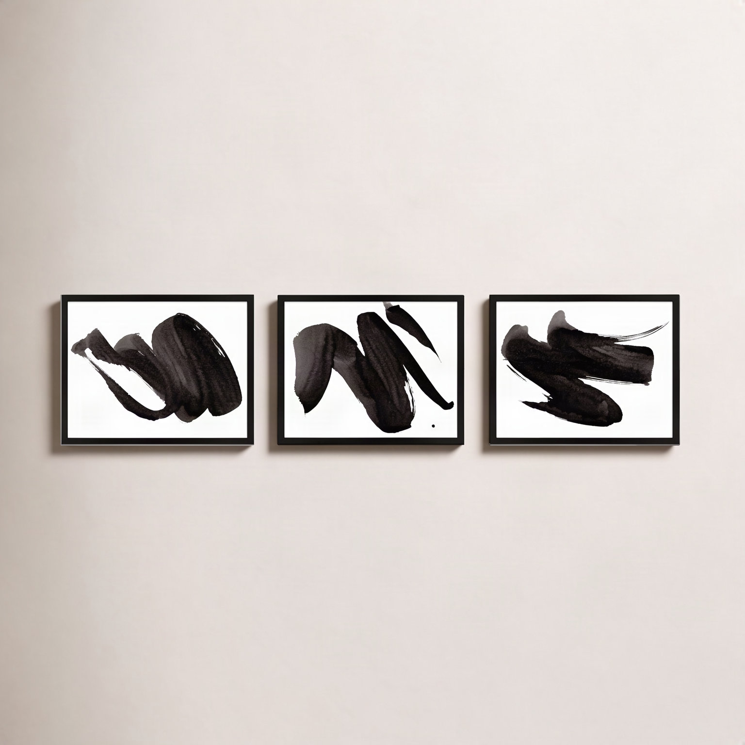 Dancers by Jacques Pilon, Black Framed, 16" H x 20" W x 1.25" D