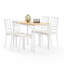 Ensemble table et chaises de salle à manger, table de bar avec 4 bancs, comptoir de cuisine avec chaises, style industriel pour la cuisine, le petit-déjeuner, le salon ou une salle de réception.-2084683041
