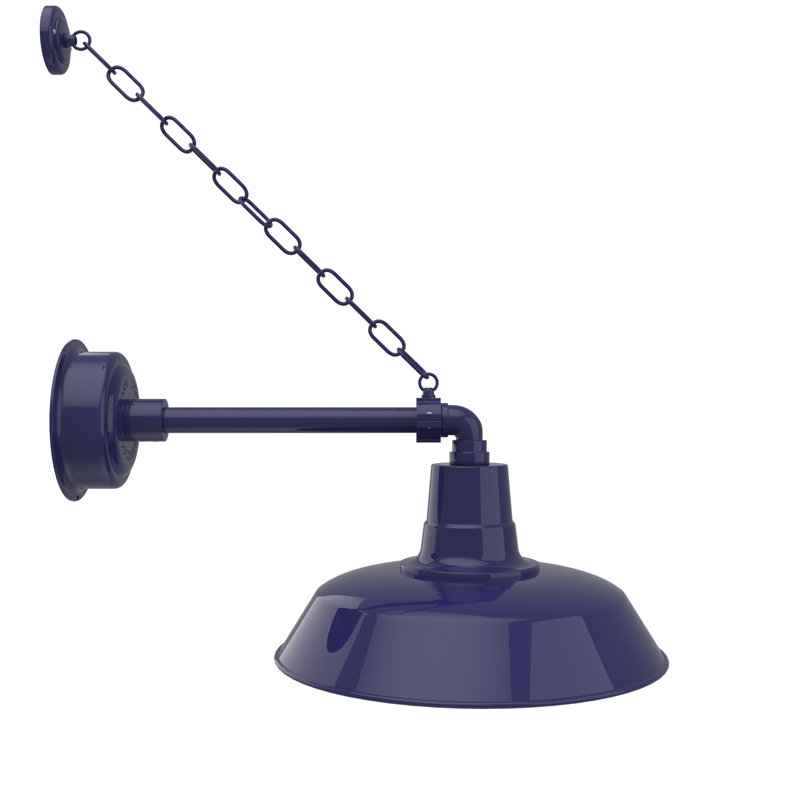 Haleigh LED Wall Light, 10" H x 16" W x 25" D, Cobalt Blue