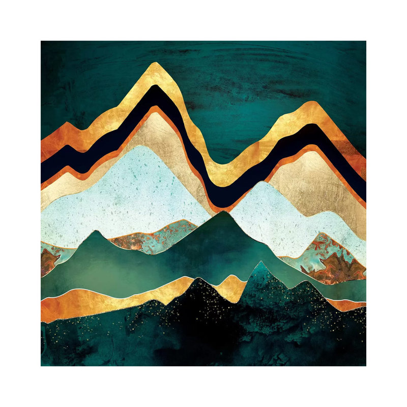Velvet Copper Mountains - imprimé, Toile tendue, H 48 po x l 48 po x 1,5 po
