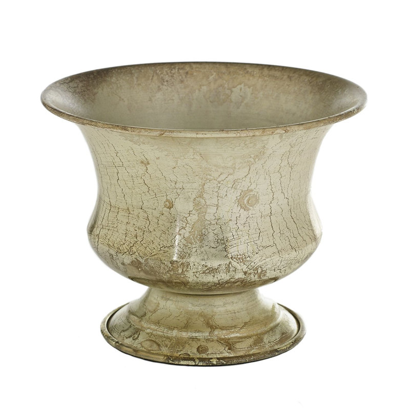 Vase de table en métal fabriqué à la main Espina, H 5 po x l 6,25 po x P 6,25 po