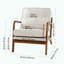 Chaise d'appoint Mid-Century moderne en lin - Coussin 5,7 po