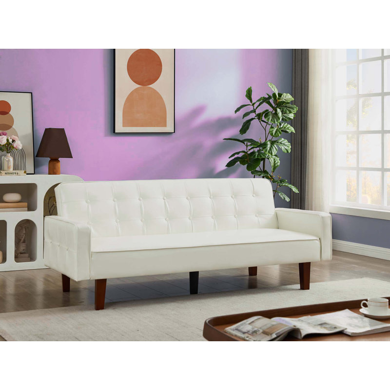 Canapé-lit Travell 74,41 po, 100% lin beige