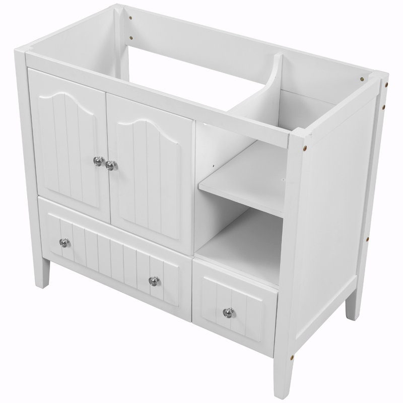 Base de meuble-lavabo simple Shamikka seulement, Blanc