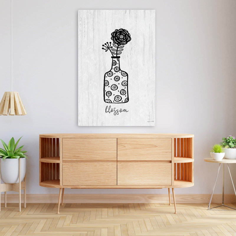 Funky Flowers - Blossom - Art contemporain de fleurs en vase, H 32 po x l 48 po