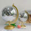 Boule disco décorative en forme de globe, miroir doré de 16,5 cm
