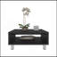 Table basse moderne et minimaliste carrée avec rangement ouvert et design épuré-1083258482