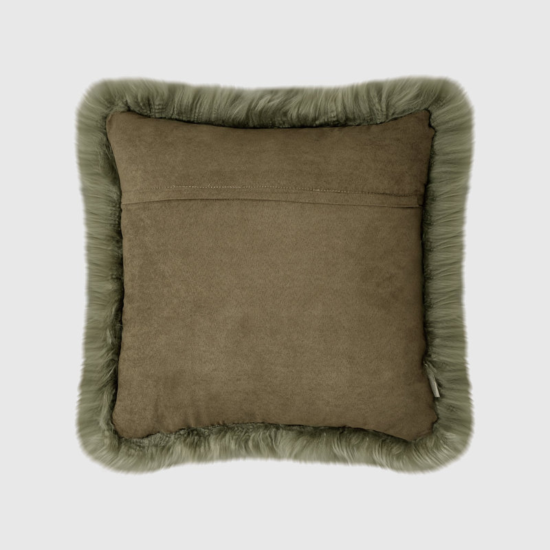 Fieldman Leather Reversible Throw Pillow, Green