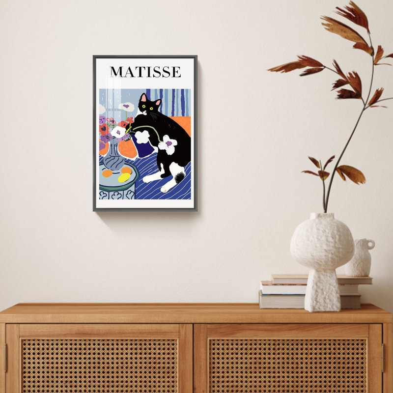 Art Matisse, Noir, H 16 po x l 12 po x P 1 po