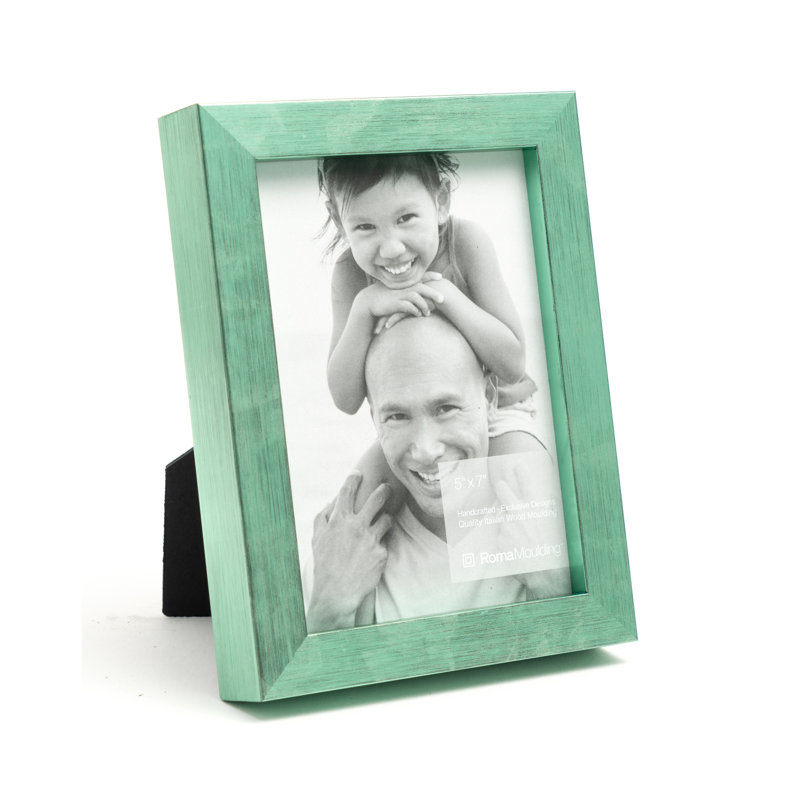 Cadre photo simple en bois doré, 4" x 6", Vert