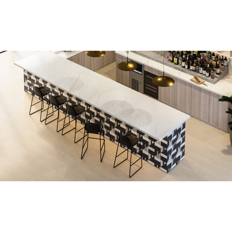 Carreau de mosaïque de marbre aléatoire Modni, Blanc oriental / Nero Marquina / Calacatta Zebrino