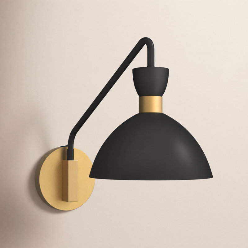 Kiyana Steel Swing Arm Sconce, Black