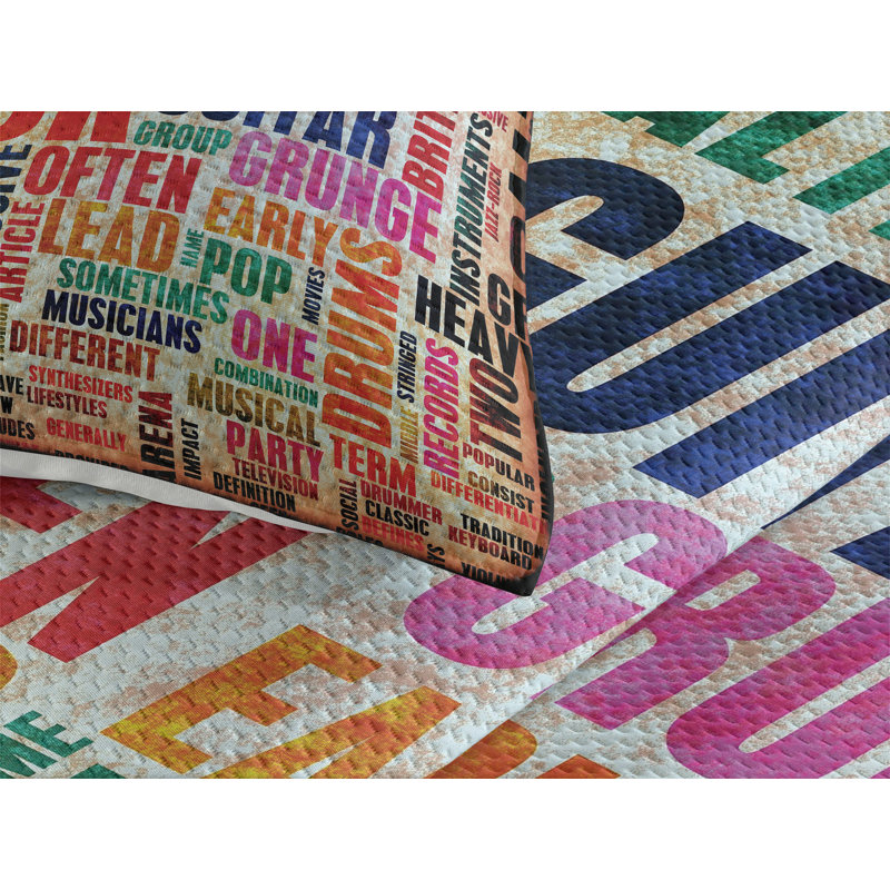 Music Farmhouse / Country Polyester Coverlet