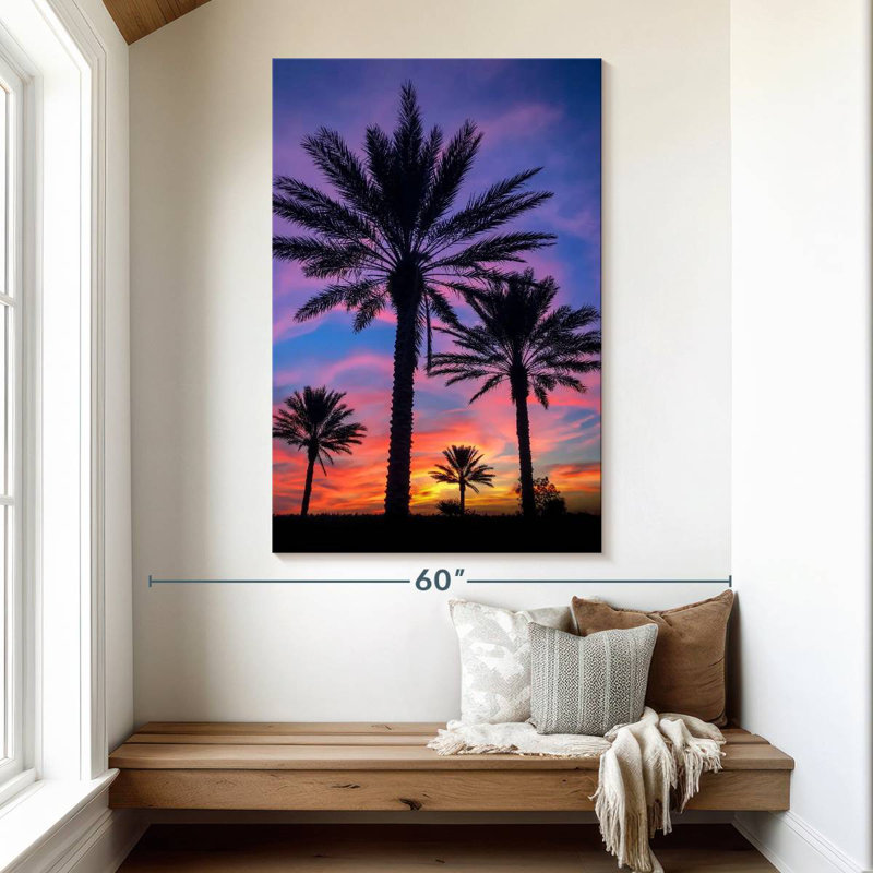 Harnek Dramatic Sunset Palms, 51" H x 34" W