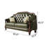 Causeuse en cuir véritable de style américain American 62,6 po