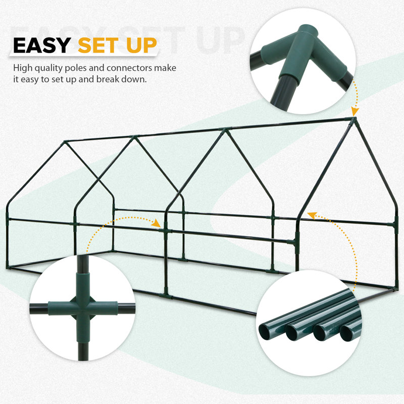 95'' W x 36'' D Mini Greenhouse With Bubble Film Cover