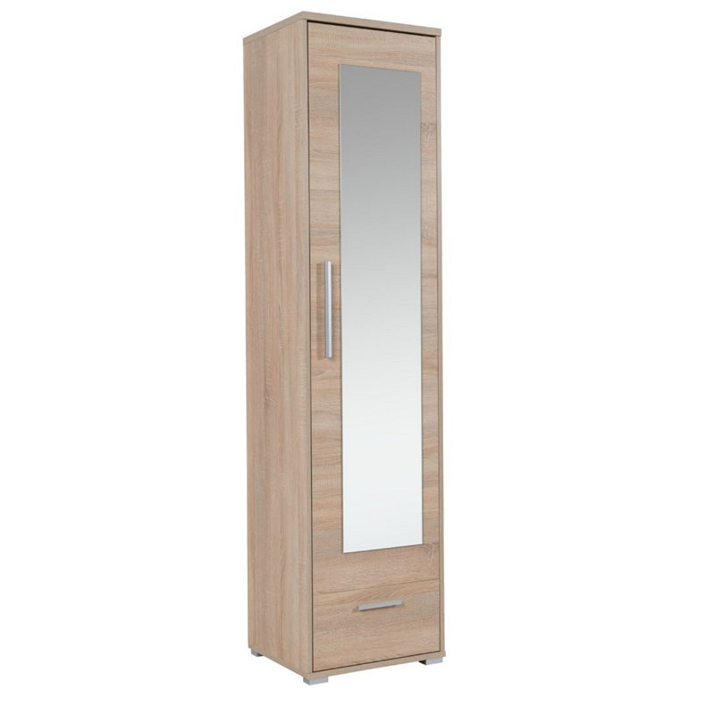 Overman 1 Door Manufactured Wood Wardrobe, Oak Sonoma