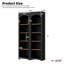 2 bibliothèques, armoire noire avec tablettes réglables, paire d'appuis rétro 2 armoires, tablettes pour dortoir-1803134216