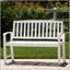 Charmant banc d'extérieur en bois d'acacia de style campagnard, durable et élégant pour les sièges de patio et de cour-655835344