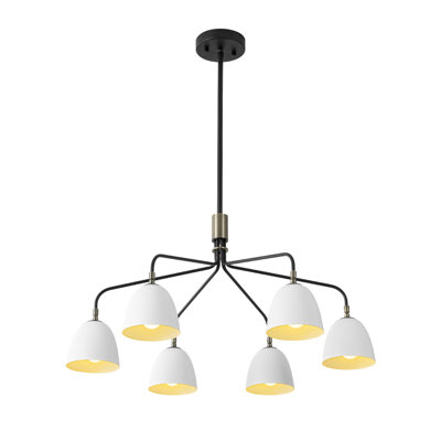 Lustre spoutnik moderne en métal 6 lumières