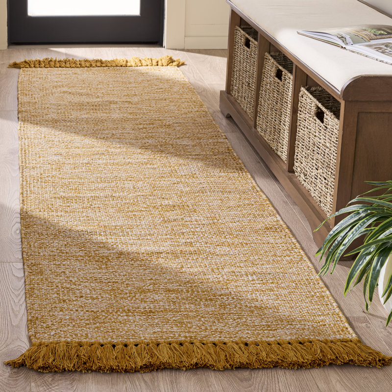 Tapis en coton Waloo, Tapis de couloir 2 pi 3 po x 7 pi