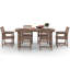 Ensemble de salle à manger rectangulaire d'extérieur résistant aux intempéries L 66,9 "L 66,9" Reata-560812729