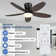 36/42/48" Flush Mount Low Profile Ceiling Fan With Light And Remote/app Control
