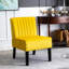 2Pièces de salon de style Mid-Century moderne, velours jaune, pieds en bois massif, aspect décoratif de 2, jaune, revêtement en velours, chambre de luxe-922555450