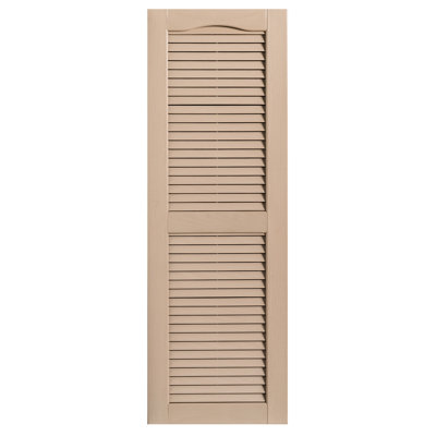 Cathedral Top Custom Open Louver Shutters Pair